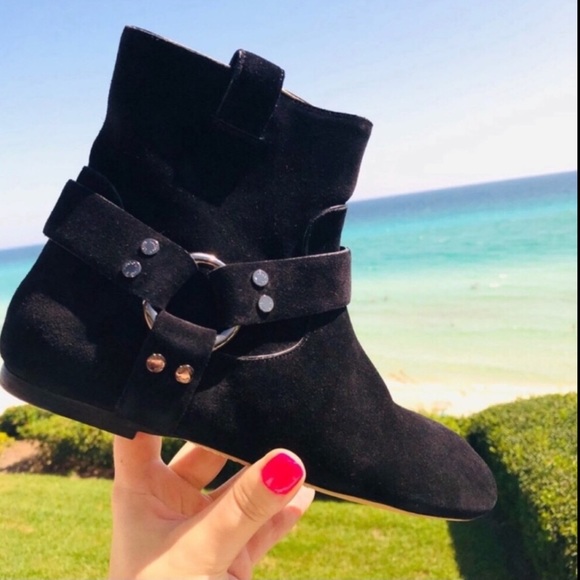 $1340 Louis Vuitton suede harness Ankle Boots 36 6